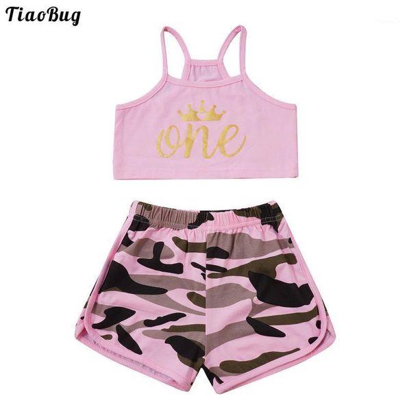 clothing sets tiaobug summer 2pcs girls fashion cotton suit spaghetti straps sleeveless letters print cropped camouflage shorts set, White
clothing sets tiaobug summer 2pcs girls fashion cotton suit spaghetti straps sleeveless letters print cropped camouflage shorts set, White