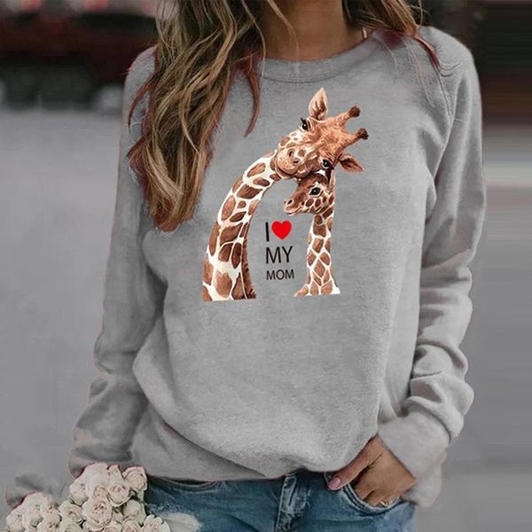 women fashion giraffe print sweatshirts small fresh harajuku sweatshirt loose for female 2021 clothing women's hoodies &, Black
women fashion giraffe print sweatshirts small fresh harajuku sweatshirt loose for female 2021 clothing women's hoodies &, Black