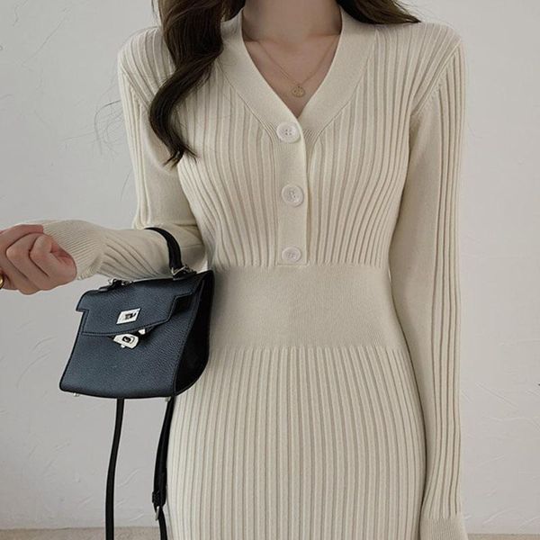casual dresses v-neck sweater dress autumn women long sleeve tight-fitting knitted female evening party vestido de mujer, Black;gray
casual dresses v-neck sweater dress autumn women long sleeve tight-fitting knitted female evening party vestido de mujer, Black;gray