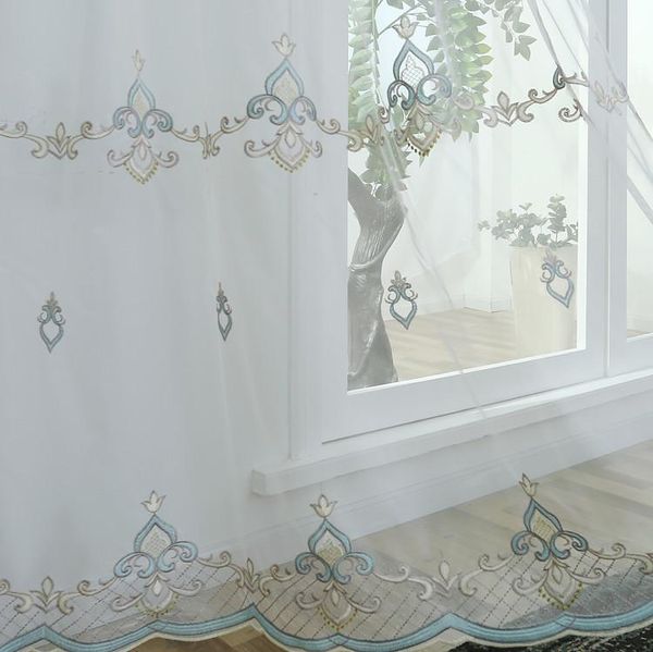 european style curtains for living dining room bedroom light luxury blue mesh embroidery tulle finished product customization curtain & drap
european style curtains for living dining room bedroom light luxury blue mesh embroidery tulle finished product customization curtain & drap