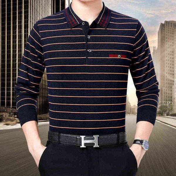 men's sweaters 2021 spring autumn casual men's stripe lapel fashion middle-aged and elderly sweater, White;black
men's sweaters 2021 spring autumn casual men's stripe lapel fashion middle-aged and elderly sweater, White;black