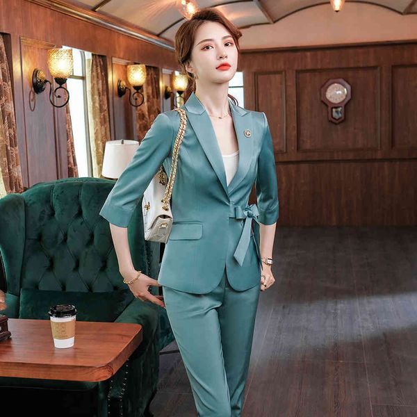 pant ladies elegant black-green pink formal suit pants with bow more recent spring uniform design business 2 piece blazer women's ensem, White
pant ladies elegant black-green pink formal suit pants with bow more recent spring uniform design business 2 piece blazer women's ensem, White