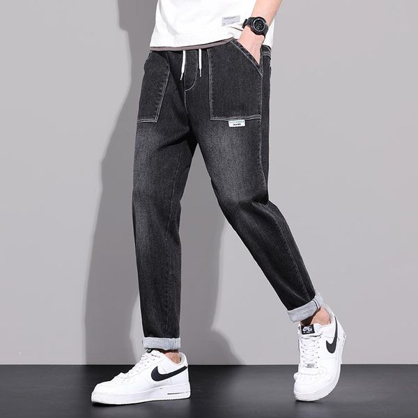men's jeans brand spring autumn design cotton men korea style hip hop pants streetwear black fashion trousers male, Blue
men's jeans brand spring autumn design cotton men korea style hip hop pants streetwear black fashion trousers male, Blue