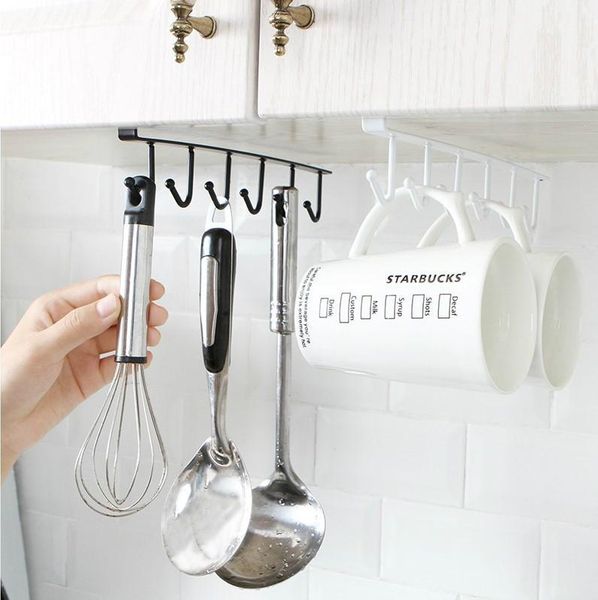 hangers & racks kitchen cupboard storage rack iron multi-functional hook 6 hanging wardrobe arrangement no trace nail free
hangers & racks kitchen cupboard storage rack iron multi-functional hook 6 hanging wardrobe arrangement no trace nail free