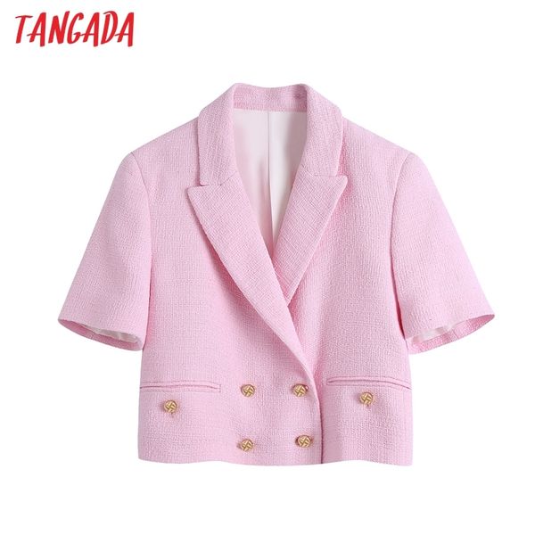 women double breasted tweed cropped blazer coat vintage long sleeve female outerwear chic veste femme be522 210416, Black
women double breasted tweed cropped blazer coat vintage long sleeve female outerwear chic veste femme be522 210416, Black