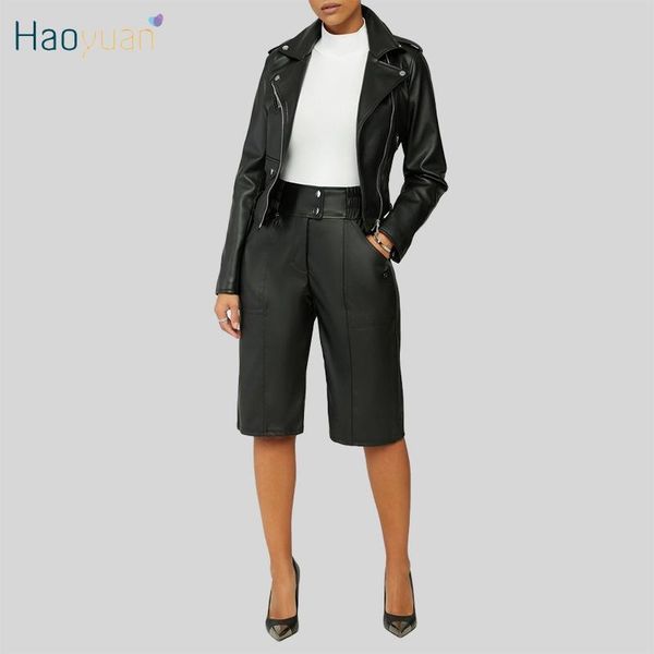 women's shorts haoyuan plus size pu leather y2k clothing for women button booty high waist casual outfits 2021 fall streetwear, White;black
women's shorts haoyuan plus size pu leather y2k clothing for women button booty high waist casual outfits 2021 fall streetwear, White;black