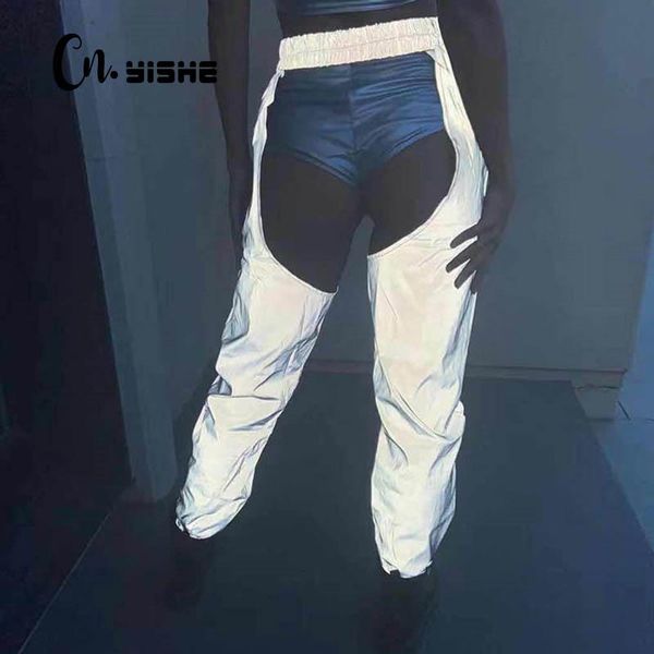 women's pants & capris cnyishe high waist loose reflective leggings 2021 spring women fashion club hollow out harem casual buttoms, Black;white
women's pants & capris cnyishe high waist loose reflective leggings 2021 spring women fashion club hollow out harem casual buttoms, Black;white