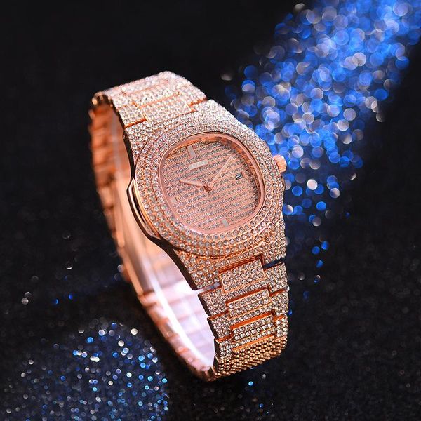 full diamond womens watch gypsophila rhinestones steel belt calendar ladies quartz watches bracelet wristwatches, Slivery;brown 
full diamond womens watch gypsophila rhinestones steel belt calendar ladies quartz watches bracelet wristwatches, Slivery;brown
