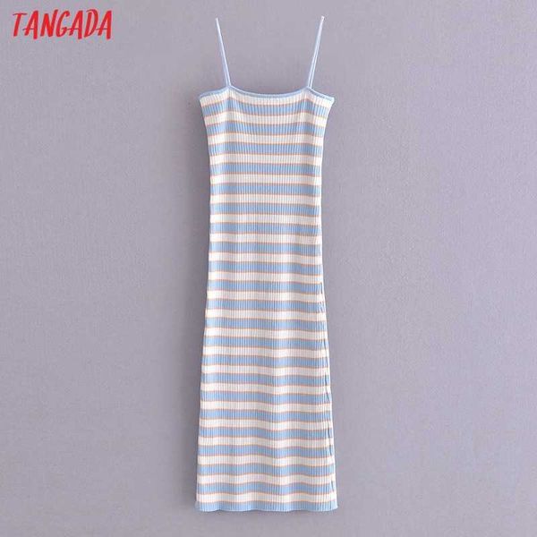 tangada women blue striped knit dress sleeveless backless fashion lady dresses robe sw23 210609, Black;gray
tangada women blue striped knit dress sleeveless backless fashion lady dresses robe sw23 210609, Black;gray