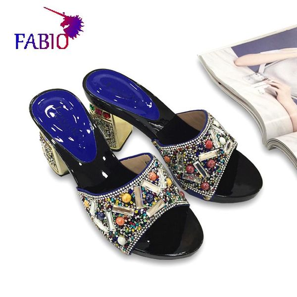 slippers nigeria party dress beautiful women's with diamonds good quality medium heel shoes for ladies', Black
slippers nigeria party dress beautiful women's with diamonds good quality medium heel shoes for ladies', Black