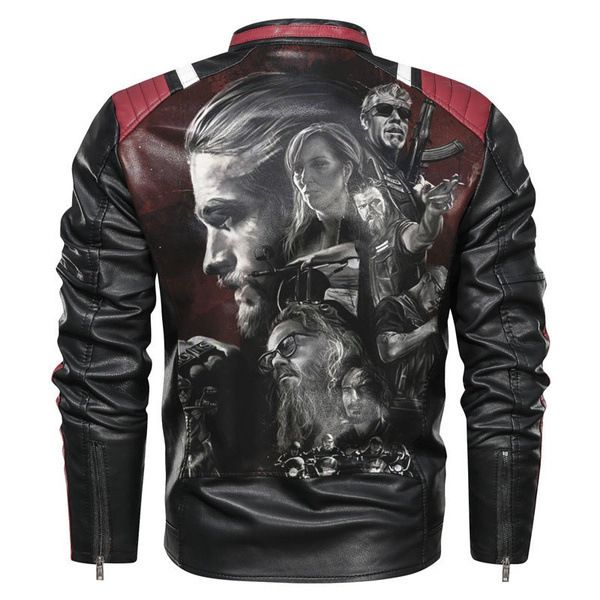 fashion leather men's jacket 2021 pu motorwear plush coat, Black
fashion leather men's jacket 2021 pu motorwear plush coat, Black