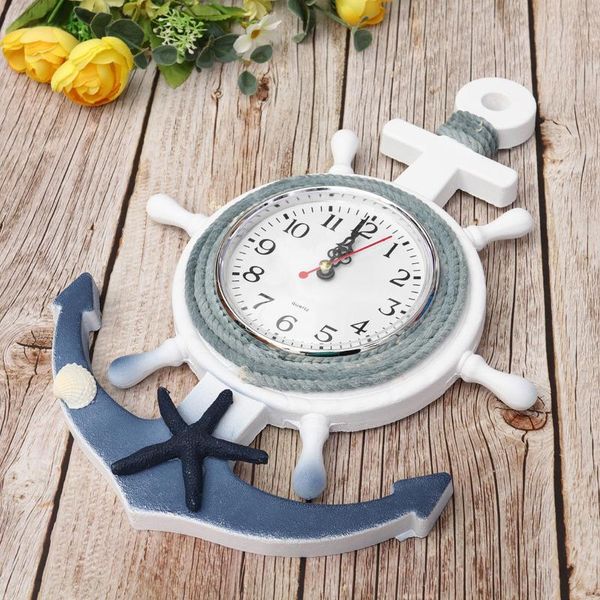wall clocks boat anchor clock mediterranean style hanging ornament for home (sailboat style) 
wall clocks boat anchor clock mediterranean style hanging ornament for home (sailboat style)