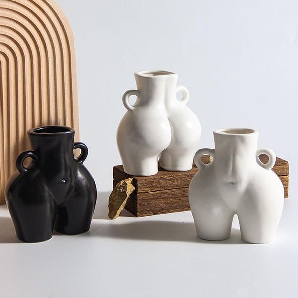 vases nordic home decor creative buttocks white black ceramic female body art vase handmade flower arrangement container 2021
vases nordic home decor creative buttocks white black ceramic female body art vase handmade flower arrangement container 2021