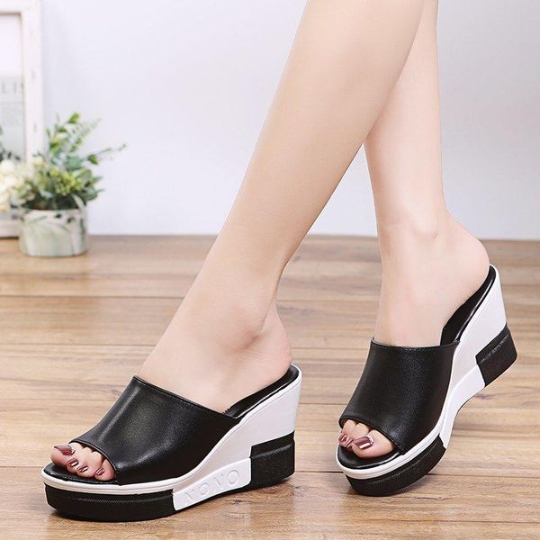 fashion flip flops women shoes slippers platform summer open toe wedges sandals ladies plus size 34-40, Black
fashion flip flops women shoes slippers platform summer open toe wedges sandals ladies plus size 34-40, Black