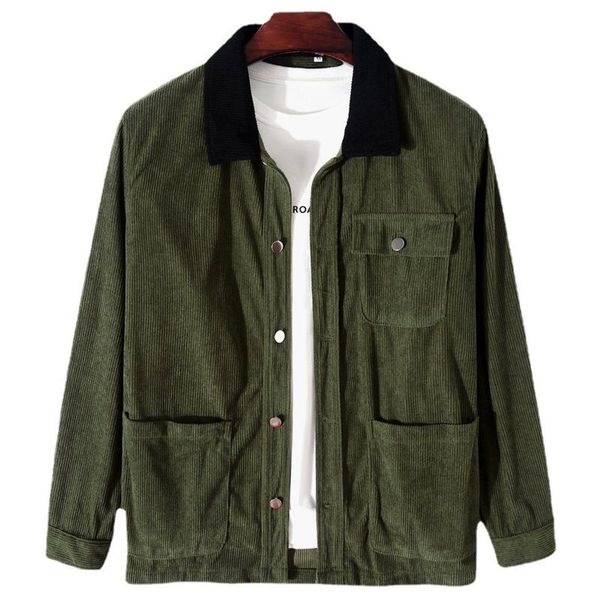 men's jackets mens corduroy patchwork collor long sleeve casual button shirt jacket solid color camisas para hombre, Black;brown
men's jackets mens corduroy patchwork collor long sleeve casual button shirt jacket solid color camisas para hombre, Black;brown