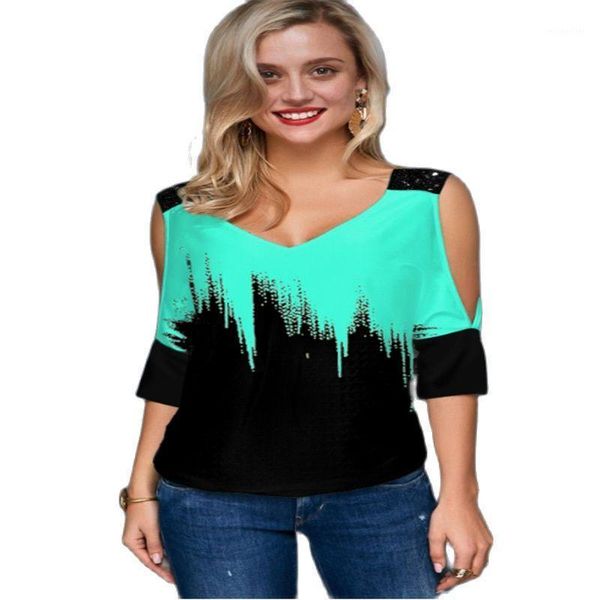 women's t shirt off shoulder v neck half sleeve shirts women clothing ladies casual loose t-shirt, White
women's t shirt off shoulder v neck half sleeve shirts women clothing ladies casual loose t-shirt, White