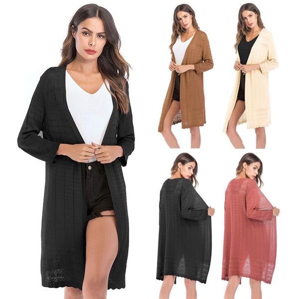 women's knits & tees long cardigan sweater woman sleeve hollow out knit jumper streetwear fashion autumn female oversize, White
women's knits & tees long cardigan sweater woman sleeve hollow out knit jumper streetwear fashion autumn female oversize, White