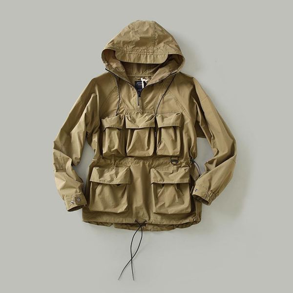 men's jackets 2104 spring men fashion hooded elastic waist hedging solid color multi-pocket loose mens brand coat outdoor camping, Black;brown
men's jackets 2104 spring men fashion hooded elastic waist hedging solid color multi-pocket loose mens brand coat outdoor camping, Black;brown