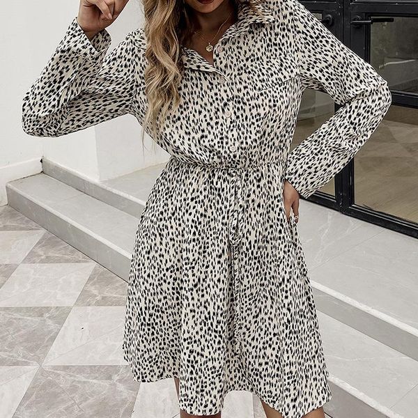 casual dresses 2021 autumn women elegant leopard print short dress slim turn-down collar long sleeve ladies chic mini swing ruffles, Black;gray
casual dresses 2021 autumn women elegant leopard print short dress slim turn-down collar long sleeve ladies chic mini swing ruffles, Black;gray