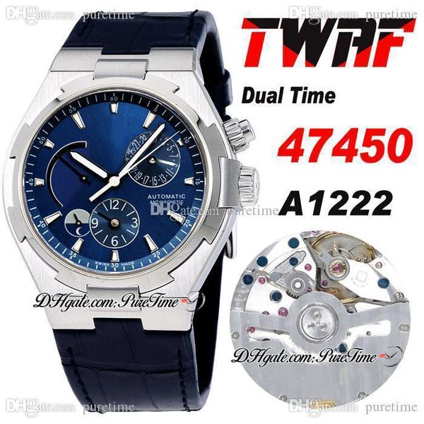 twaf overseas dual time 47450 a1222 automatic mens watch steel case power reserve blue texture dial stick leather strap super edition watche, Slivery;brown
twaf overseas dual time 47450 a1222 automatic mens watch steel case power reserve blue texture dial stick leather strap super edition watche, Slivery;brown
