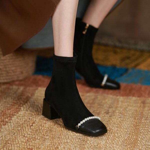 boots autumn winter shoes woman heels 2021 fashion genuine leather high wedding office lady ankle size40, Black
boots autumn winter shoes woman heels 2021 fashion genuine leather high wedding office lady ankle size40, Black