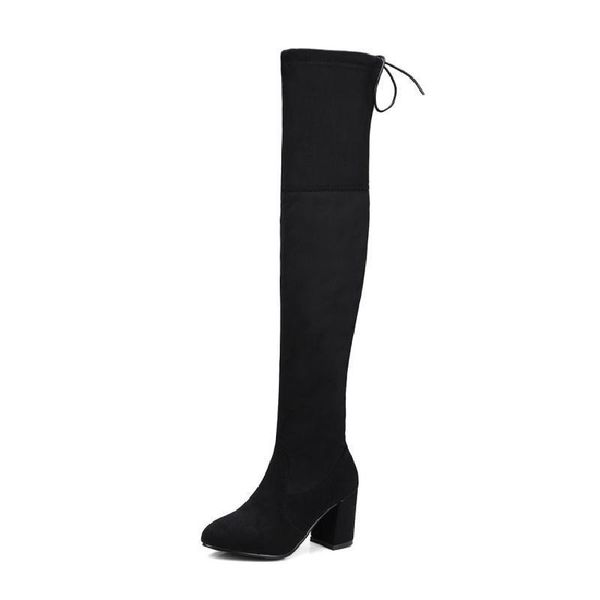 boots autumn women's thick heeled high skinny elastic over knee grey large size 40-43 chengdu shoes, Black
boots autumn women's thick heeled high skinny elastic over knee grey large size 40-43 chengdu shoes, Black