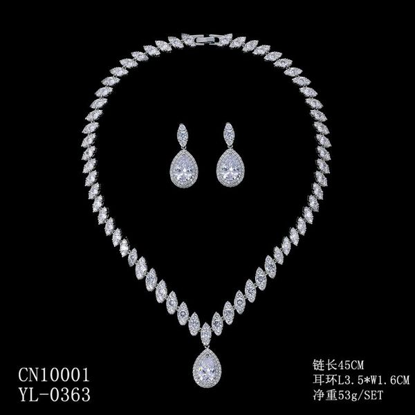 earrings & necklace crystal cz cubic zirconia bridal wedding drop earring set jewelry sets women accessories cn10001, Silver
earrings & necklace crystal cz cubic zirconia bridal wedding drop earring set jewelry sets women accessories cn10001, Silver