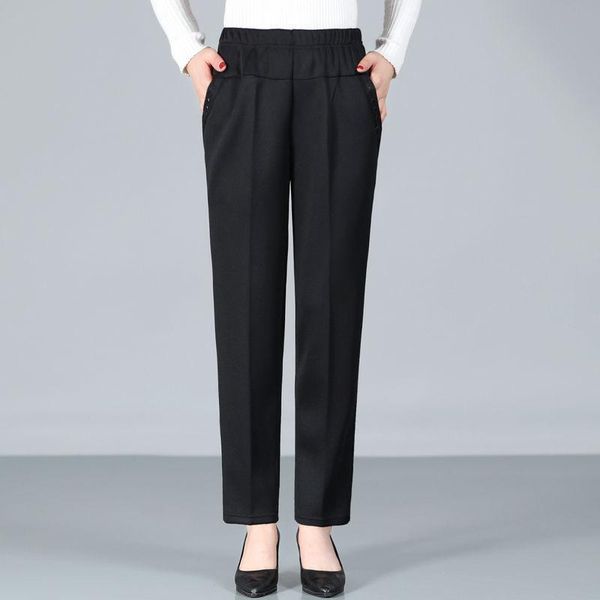 women's pants & capris 2022 autumn winter women middle-aged thick warm female high waist casual ladies solid straight trousers a161, Black;white
women's pants & capris 2022 autumn winter women middle-aged thick warm female high waist casual ladies solid straight trousers a161, Black;white