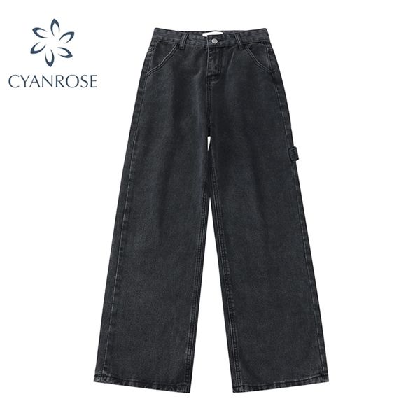 woman high waist jeans retro grey trousers straight overalls denim pants girl casual long loose wide leg for women 210515, Blue
woman high waist jeans retro grey trousers straight overalls denim pants girl casual long loose wide leg for women 210515, Blue