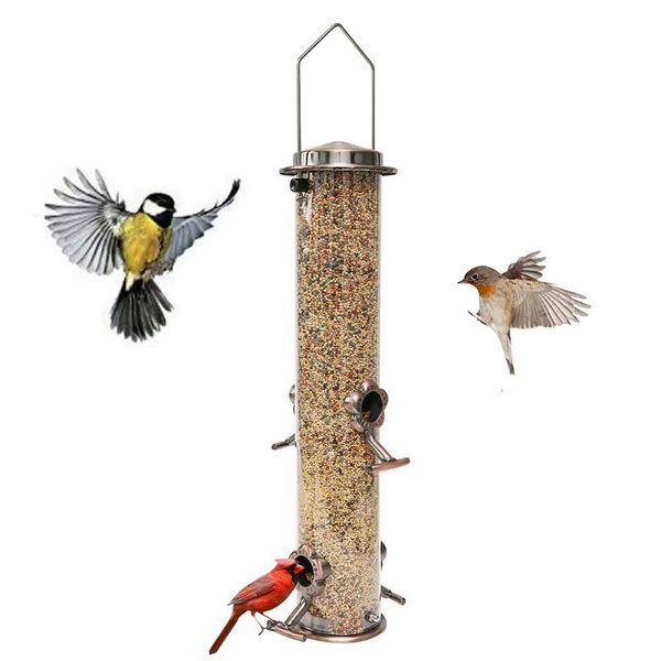 other bird supplies hanging automatic pet feeder metal stainless steel plastic pipe wild feeding container outdoor garden decoration
other bird supplies hanging automatic pet feeder metal stainless steel plastic pipe wild feeding container outdoor garden decoration