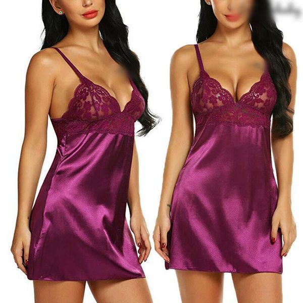women's swimwear night short dress women nightgown satin silk lace lingerie pajamas sleepwear 2021 summer underwear, White;black
women's swimwear night short dress women nightgown satin silk lace lingerie pajamas sleepwear 2021 summer underwear, White;black