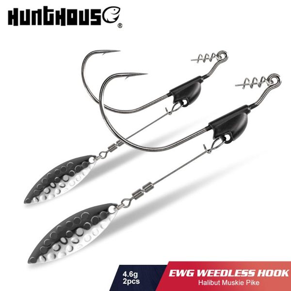 hunthouse fishing weedless crank hook with metal sequins 2pcs/bag 1/0 2/0 3/0 tackle for soft lure worm bait hooks
hunthouse fishing weedless crank hook with metal sequins 2pcs/bag 1/0 2/0 3/0 tackle for soft lure worm bait hooks