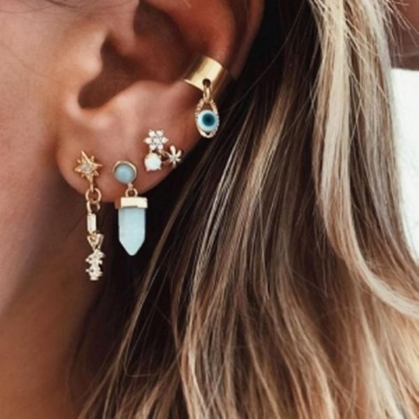 dangle & chandelier bohemian earrings eyes star hexagonal flower set suits female personality accessories wholesale 4 pcs/set, Silver
dangle & chandelier bohemian earrings eyes star hexagonal flower set suits female personality accessories wholesale 4 pcs/set, Silver