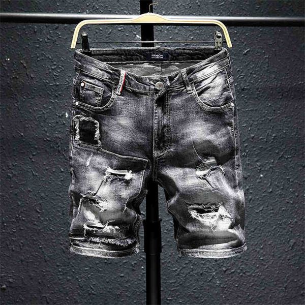 men's shorts shorts men gray ripped denim summer holes black soft cotton stretch jean short knee x2jy, White;black
men's shorts shorts men gray ripped denim summer holes black soft cotton stretch jean short knee x2jy, White;black