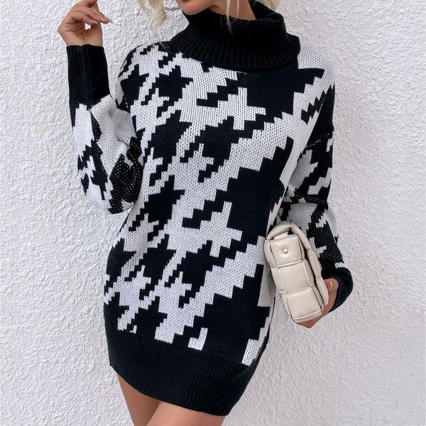 women's sweaters geometric print women sweater korean casual loose pullovers long-sleeved elegant turtleneck y2k jersey mujer winter cl, White;black
women's sweaters geometric print women sweater korean casual loose pullovers long-sleeved elegant turtleneck y2k jersey mujer winter cl, White;black
