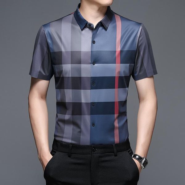 men's dress shirts 2021 summer short sleeve shirt cardigan stretch thin fashion middle age trend menswear 1752, White;black
men's dress shirts 2021 summer short sleeve shirt cardigan stretch thin fashion middle age trend menswear 1752, White;black