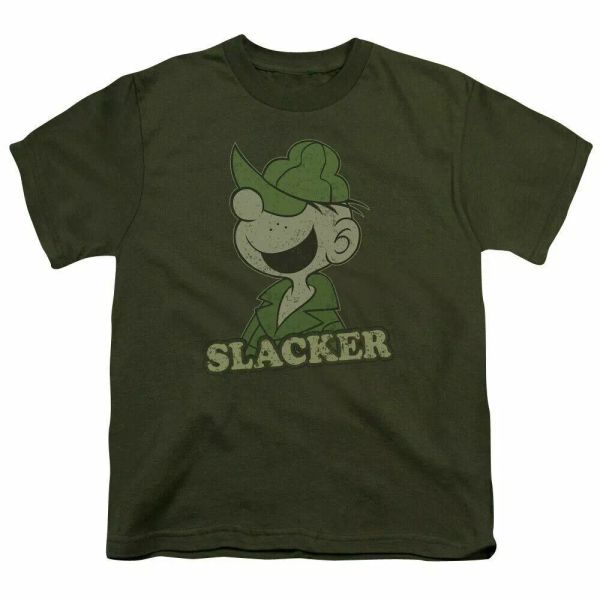 Beetle Bailey Slacker Kids Youth T Shirt Licensed Charlton Tee Military Green, White;black
Beetle Bailey Slacker Kids Youth T Shirt Licensed Charlton Tee Military Green, White;black