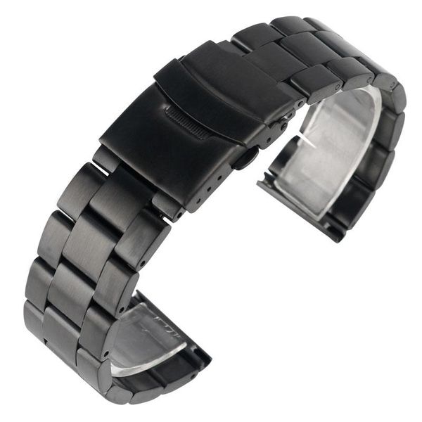 watch bands 20mm 22mm men watchband classic black metal steel fold over clasp with safety durable replacement strap + 2 spring bars, Black;brown
watch bands 20mm 22mm men watchband classic black metal steel fold over clasp with safety durable replacement strap + 2 spring bars, Black;brown