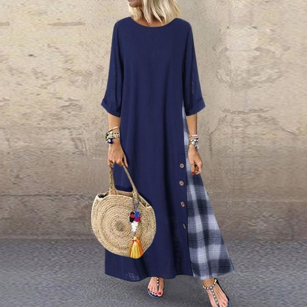 casual dresses autumn dress patchwork three quarter sleeve o-neck button high low hem plus size long 37xf, Black;gray
casual dresses autumn dress patchwork three quarter sleeve o-neck button high low hem plus size long 37xf, Black;gray