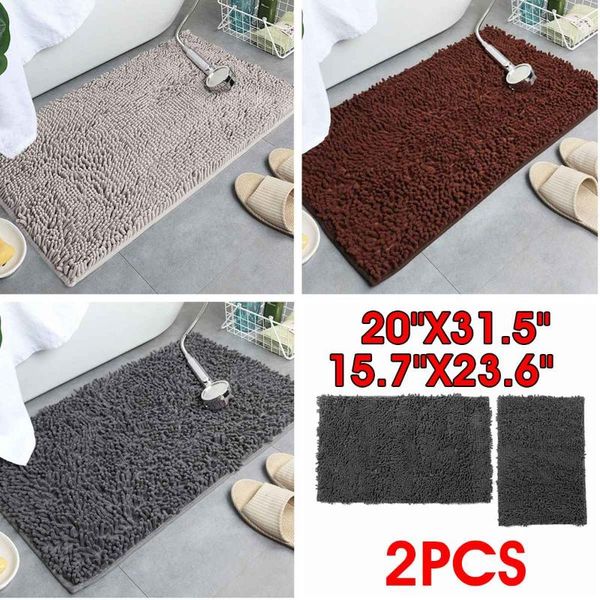 bath mats 2pcs bathroom carpet soft water absorb microfiber chenille anti-skip shower rug for home living room kitchen decor
bath mats 2pcs bathroom carpet soft water absorb microfiber chenille anti-skip shower rug for home living room kitchen decor