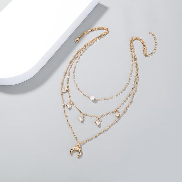 chains fashion jewelry temperament crescent horn pendant necklace light luxury shiny zircon tassel female, Silver
chains fashion jewelry temperament crescent horn pendant necklace light luxury shiny zircon tassel female, Silver