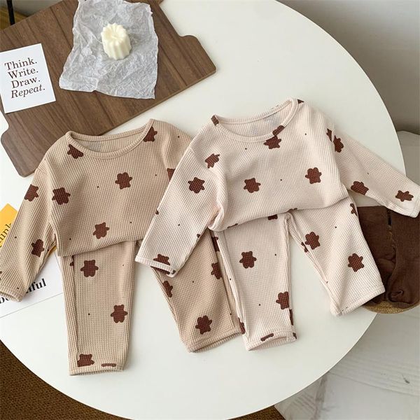 clothing sets toddler baby waffle cartoon pullover sweatshirt set boys and girls bear print casual long sleeve coat + pant two-piece suit, White
clothing sets toddler baby waffle cartoon pullover sweatshirt set boys and girls bear print casual long sleeve coat + pant two-piece suit, White