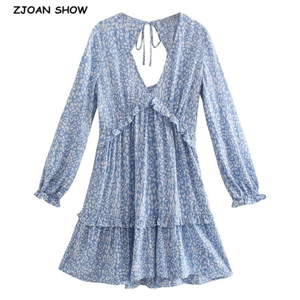 casual dresses 2021 retro blue white leopard print women dress elegant deep v neck spliced wood ears ruffles long sleeve mini holi, Black;gray
casual dresses 2021 retro blue white leopard print women dress elegant deep v neck spliced wood ears ruffles long sleeve mini holi, Black;gray