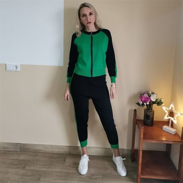 fashion spring autumn casual tracksuits women knitted cardigan white long sleeve sweater+elastic waist pants two piece sets 210727
fashion spring autumn casual tracksuits women knitted cardigan white long sleeve sweater+elastic waist pants two piece sets 210727