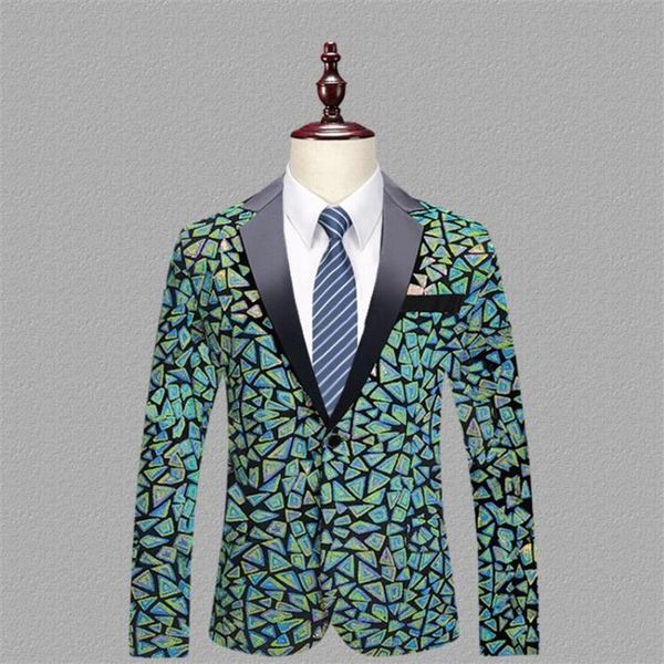 men's suits & blazers sequined mens multicolour fashion rock slim male singer performance costume star stage homme terno, White;black
men's suits & blazers sequined mens multicolour fashion rock slim male singer performance costume star stage homme terno, White;black