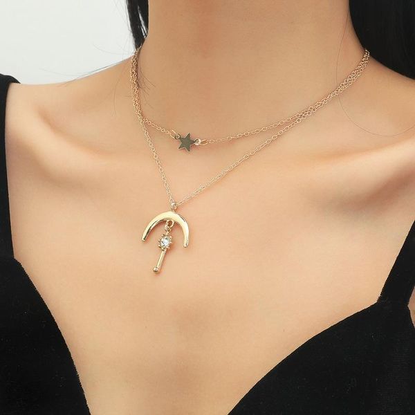 chains creative necklace woman moon necklaces women stars pendant ladies jewellery lady jewelry trendy kpop alloy collier, Silver
chains creative necklace woman moon necklaces women stars pendant ladies jewellery lady jewelry trendy kpop alloy collier, Silver