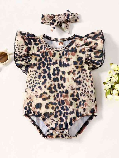 baby leopard ruffle trim bodysuit with headband she, Blue
baby leopard ruffle trim bodysuit with headband she, Blue