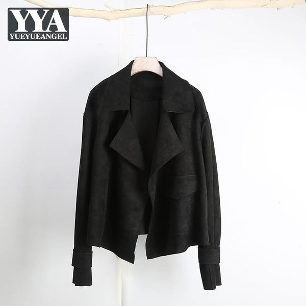 men's jackets streetwear mens suede jacket loose fit irregular gothic coats autumn winter outwear long sleeve casual suit, Black;brown
men's jackets streetwear mens suede jacket loose fit irregular gothic coats autumn winter outwear long sleeve casual suit, Black;brown