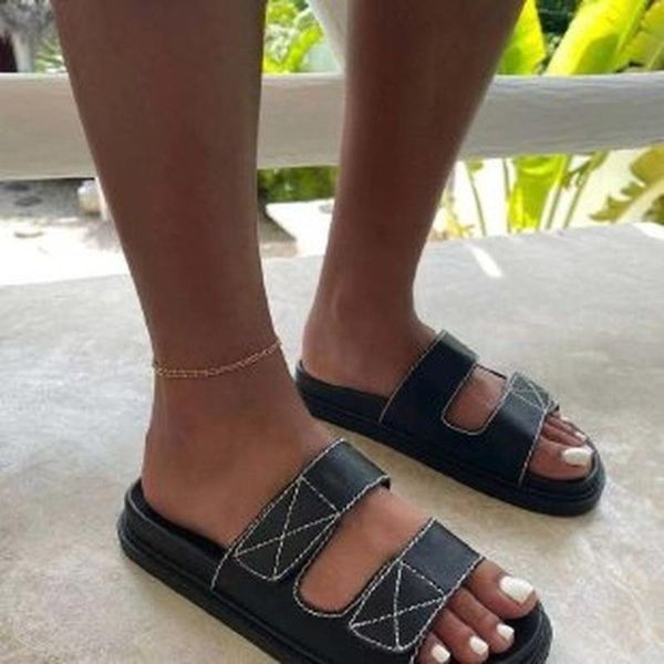 slippers women's sandals for outer wear fashion soft bottom large size ladies 2021 summer flat, Black
slippers women's sandals for outer wear fashion soft bottom large size ladies 2021 summer flat, Black