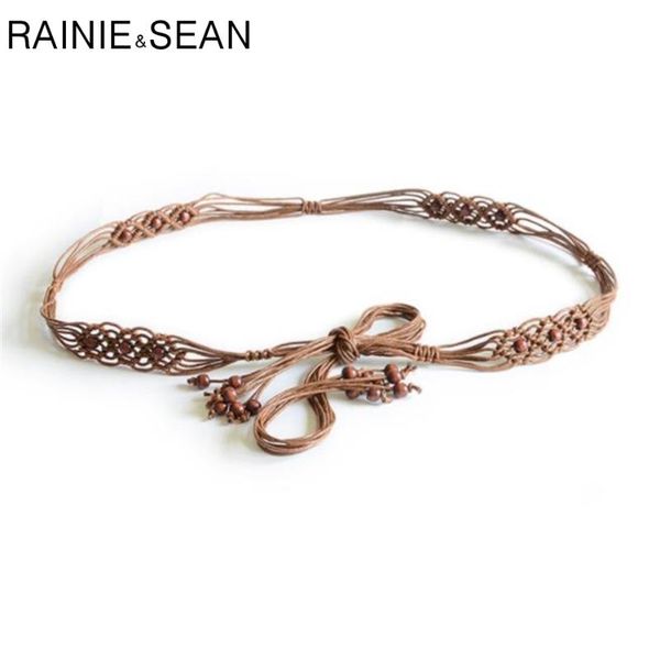 belts rainie sean for women bohemian thin waist belt dress brown wooded bead female casual braided, Black;brown
belts rainie sean for women bohemian thin waist belt dress brown wooded bead female casual braided, Black;brown